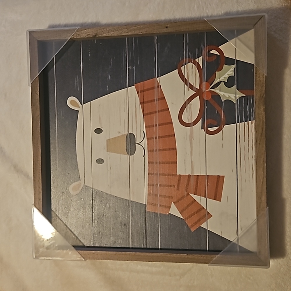 Kendrick Christmas polar bear wall sign